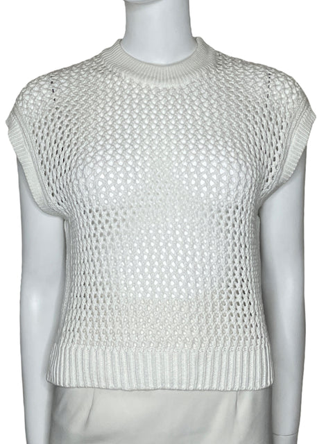 Top Miou Muse Crochet Blanco-Talla S