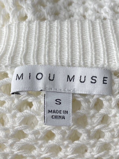 Top Miou Muse Crochet Blanco-Talla S