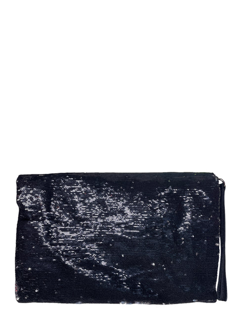 Bolso Zara Lentejuelas Negro-Talla M