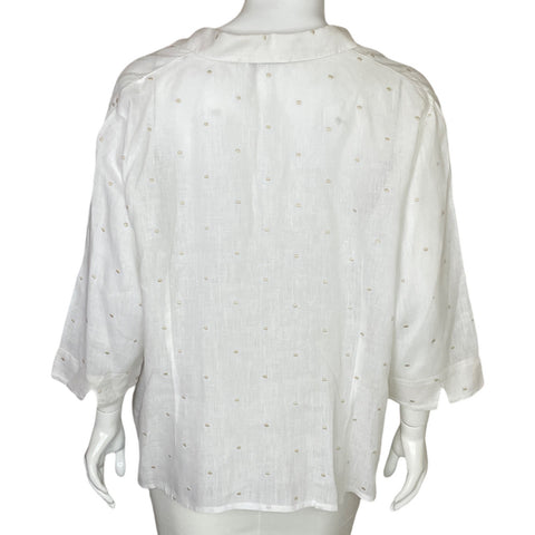 Camisa Punto Roma Puntos Blanco - Talla 24