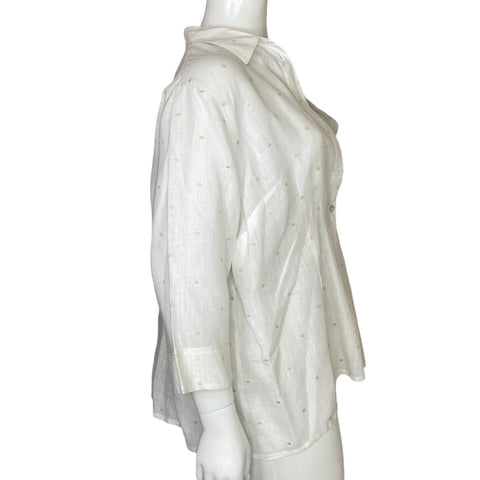 Camisa Punto Roma Puntos Blanco - Talla 24