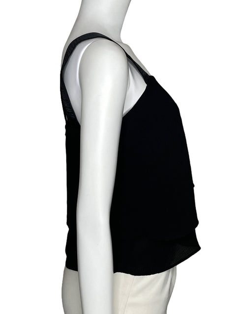 Top DKNY Crop Tirantes Negro-Talla XS