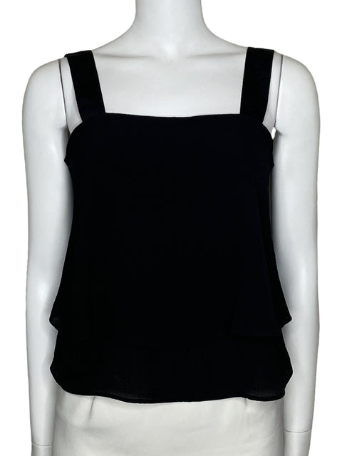 Top DKNY Crop Tirantes Negro-Talla XS