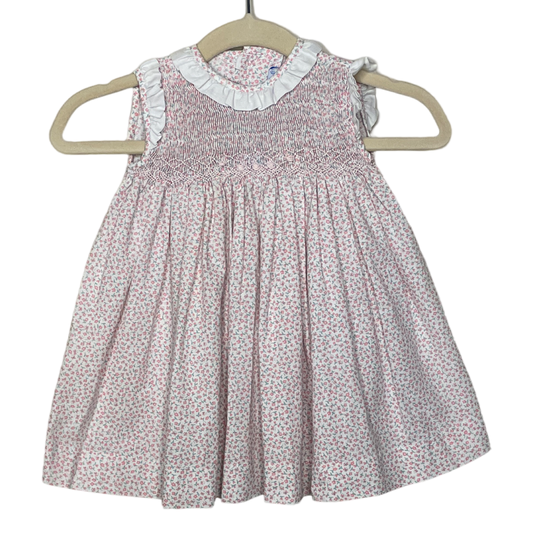 Vestido Picolettas Bordado Flores Rosado- Talla 0