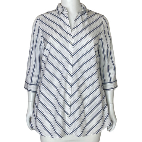 Camisa Chicos  Lineas Blanco - Talla 18