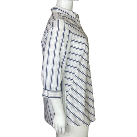 Camisa Chicos  Lineas Blanco - Talla 18