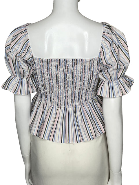 Blusa Ak'tual Rayas Blanco-Talla L