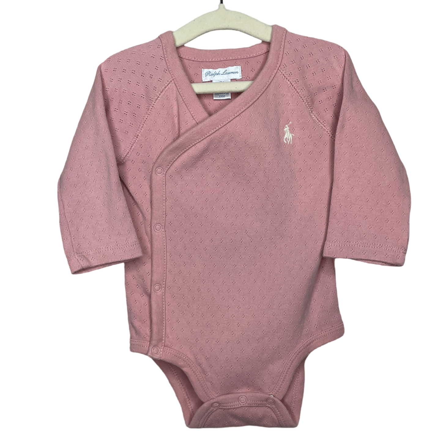 Mono RalphLauren Cruzado Rosado-Talla 3M