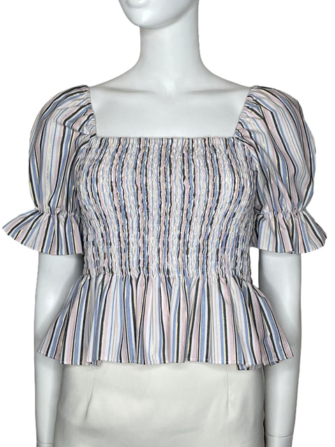 Blusa Ak'tual Rayas Blanco-Talla L