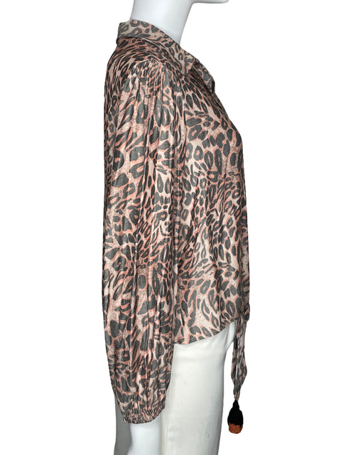 Camisa Boamar Print Manga Larga Beige-Talla M