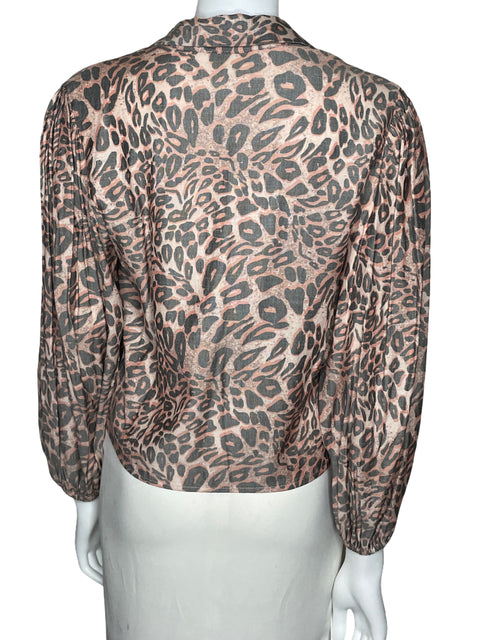 Camisa Boamar Print Manga Larga Beige-Talla M