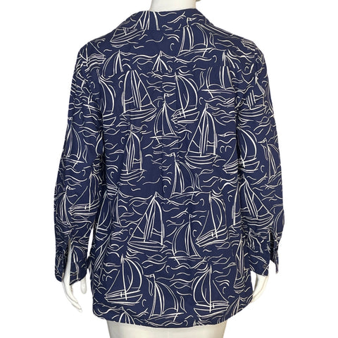 Blusa Talbots Rayas Azul - Talla 2XL