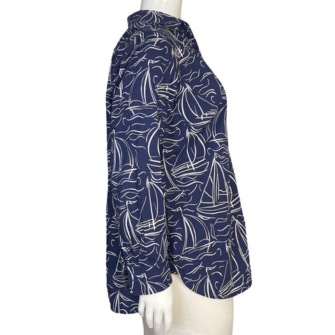 Blusa Talbots Rayas Azul - Talla 2XL