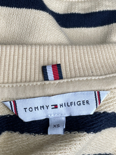 Sueter Tommy Hilfiger Rayas Manga Larga Beige-Talla XS