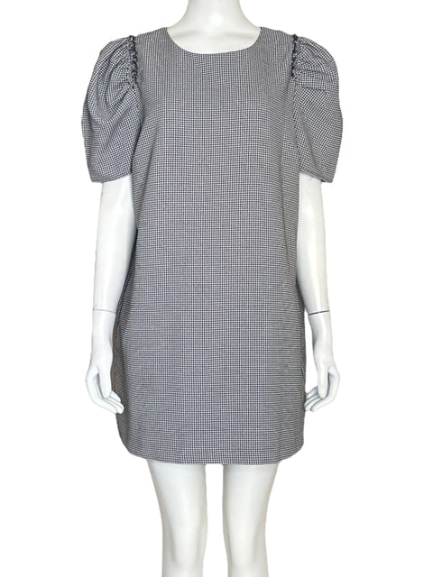 Vestido Zara Mini Pata de Gallo Negro-Talla XXL