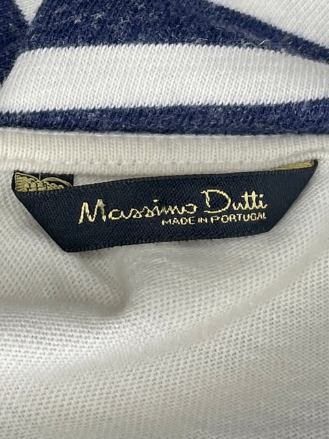 Sueter Massimo DUtti Manga Larga Rayas Beige-Talla XS
