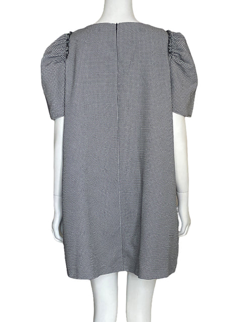 Vestido Zara Mini Pata de Gallo Negro-Talla XXL