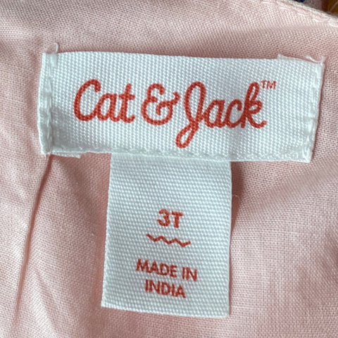 Blusa Cat & Jack Floral Media Manga Beige-Talla 
3T