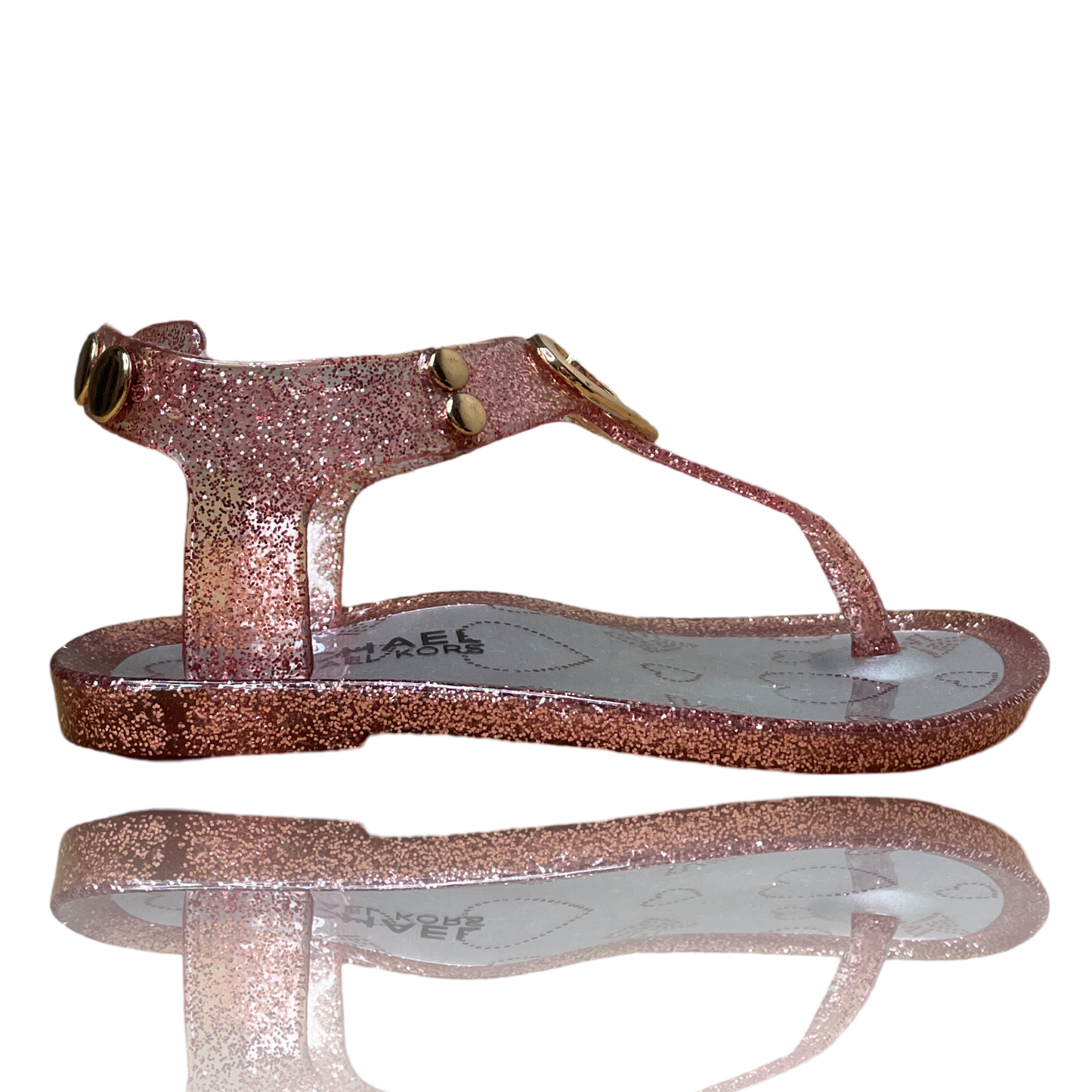 Calzado Michael Kors Sandalias Briches Escarchado Rosado-Talla 12