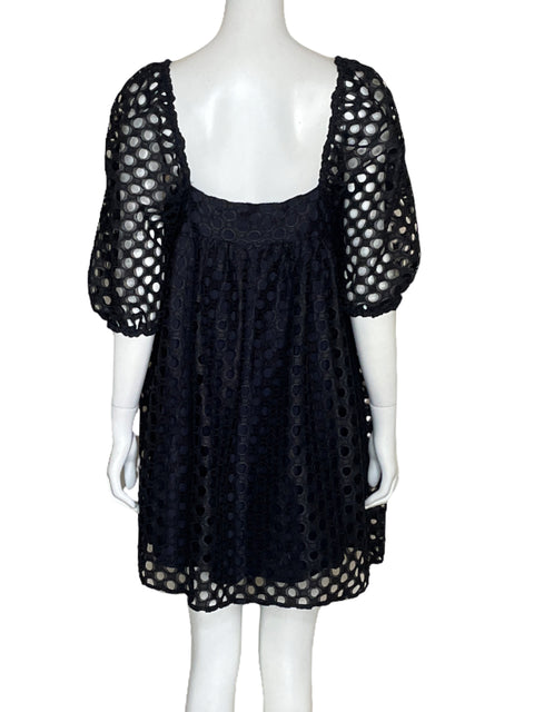 Vestido Kimchi Blue Bordado Negro-Talla M