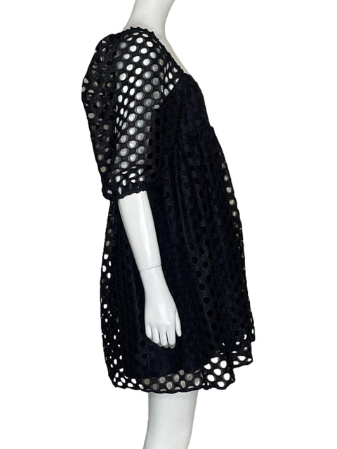 Vestido Kimchi Blue Bordado Negro-Talla M