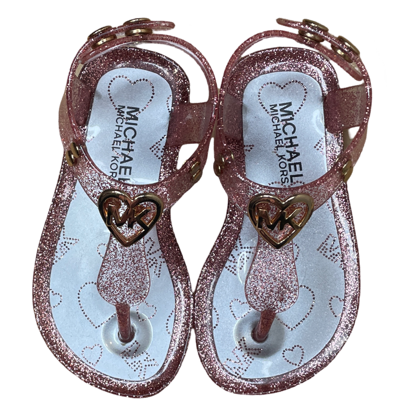 Calzado Michael Kors Sandalias Briches Escarchado Rosado-Talla 12