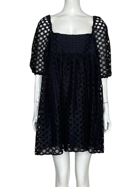Vestido Kimchi Blue Bordado Negro-Talla M