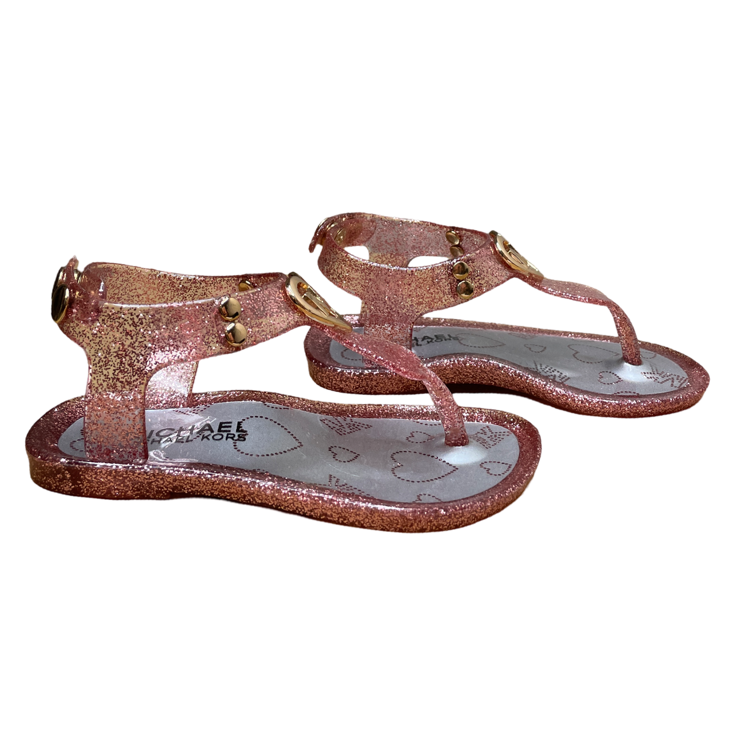 Calzado Michael Kors Sandalias Briches Escarchado Rosado-Talla 12