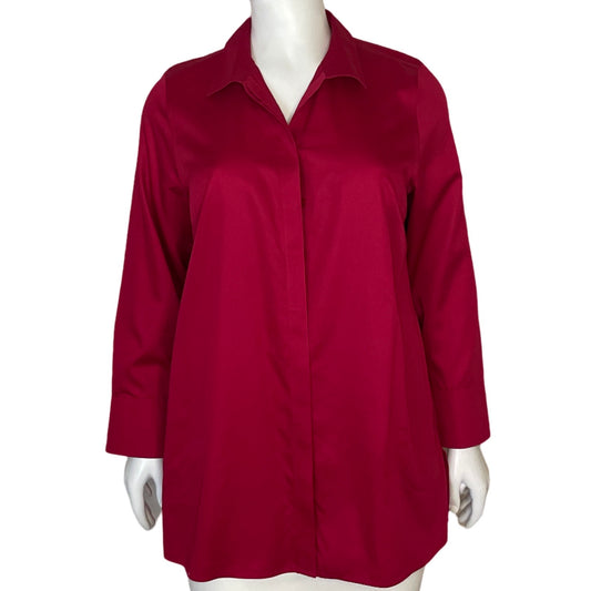 Camisa  Chico's Mangas Larga Rojo - Talla 18