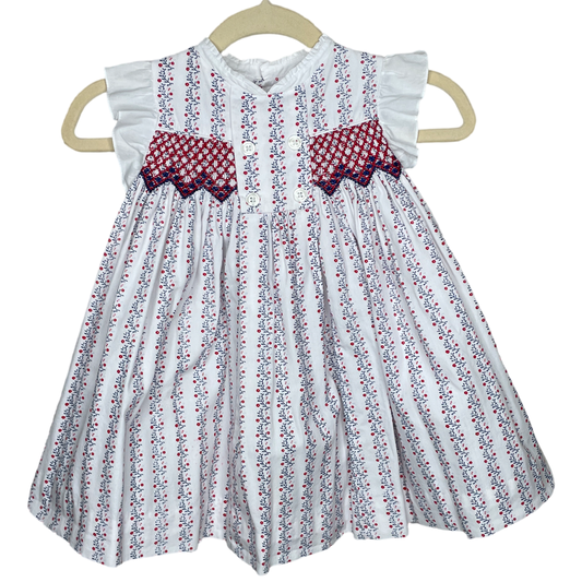 Set Gocco Vestido+Panty Flores Rojo-Talla 24 meses