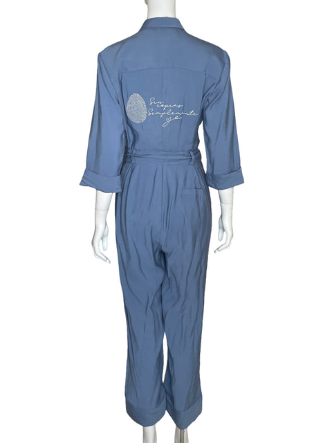 Mono Castaña Bordados Azul-Talla M