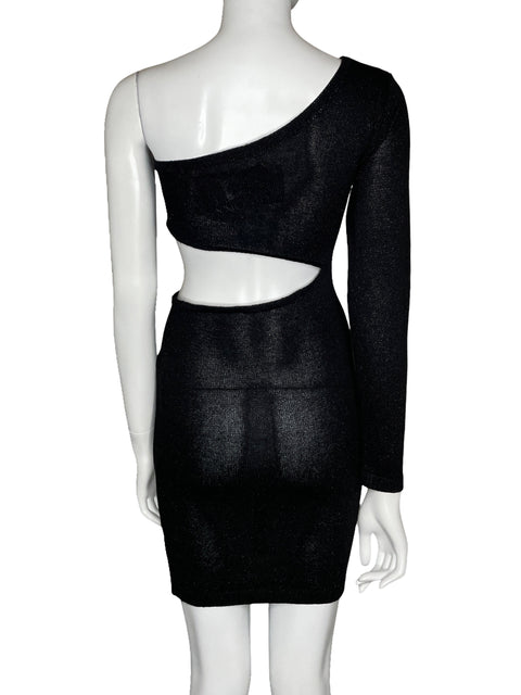 Vestido M. Richa Knit One Shoulder Negro-Talla S