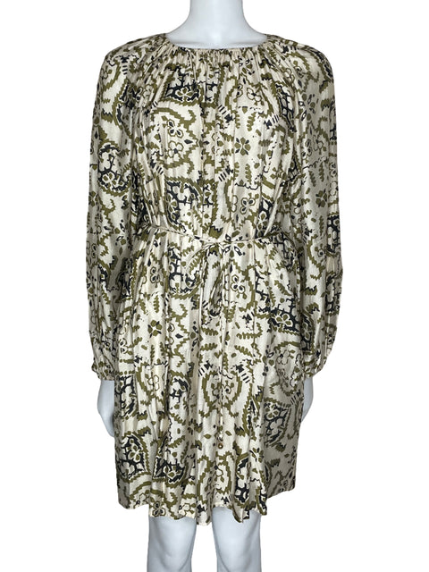 Vestido Tesoro TPS Mini Manga LArga Beige-Talla XS