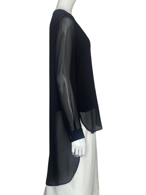 Blusa Zara Asimetrica Negro-Talla M
