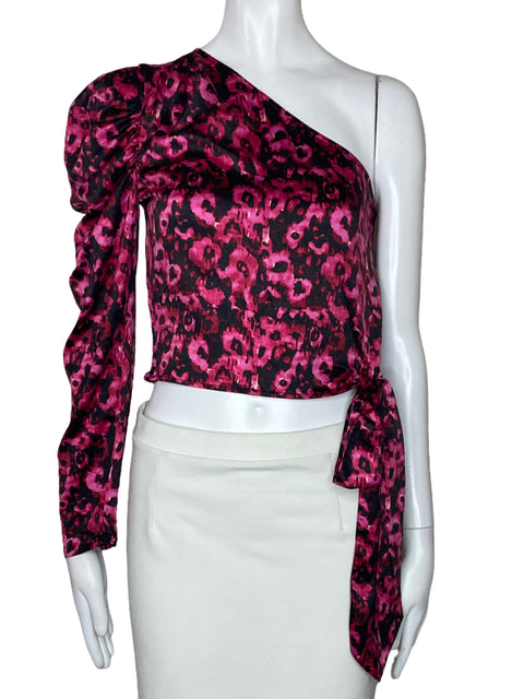 Top Leith One Shoulder Lazo Rosado-Talla S