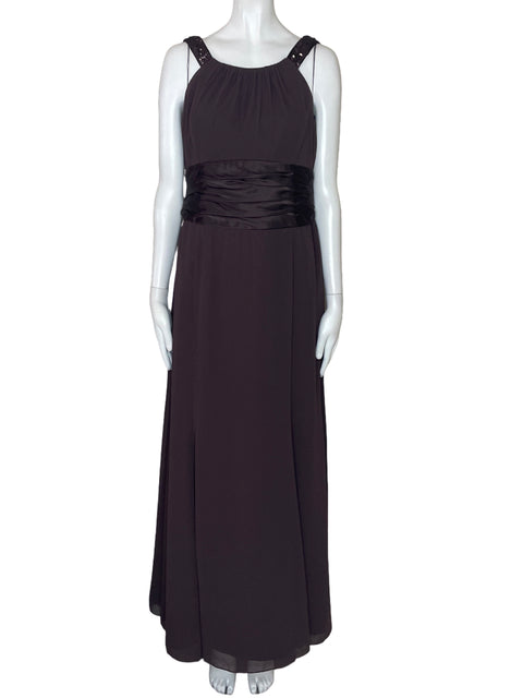 Vestido David`s Bridal Dapeado Marron-Talla 16