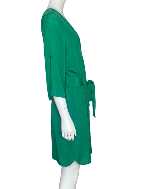 Vestido Tesoro TPS Satinado Verde-Talla M