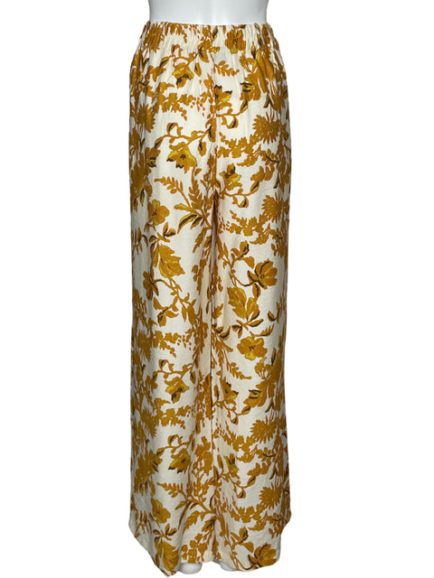 Pantalón Aakaa Print Straight Blanco-Talla L