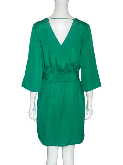 Vestido Tesoro TPS Satinado Verde-Talla M