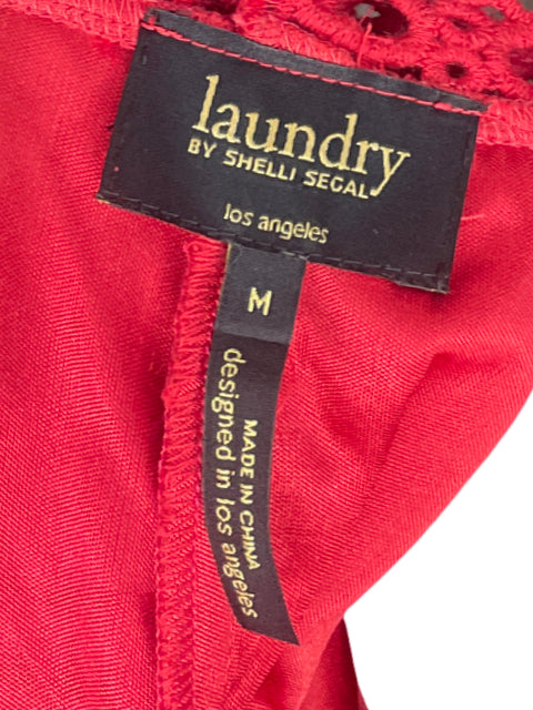 Vestido Laundry Encaje Rojo-Talla M