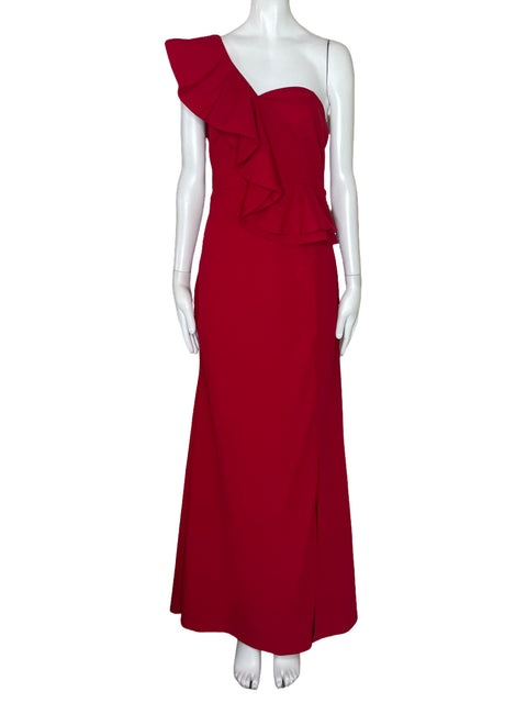 Vestido Tesoro TPS One Shoulder Vuelo Rojo-Talla L