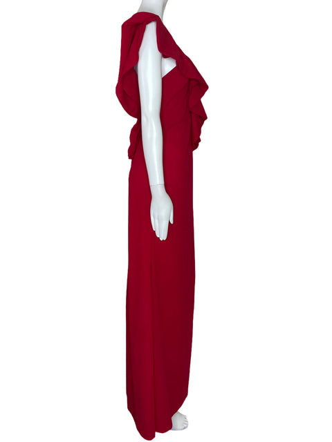 Vestido Tesoro TPS One Shoulder Vuelo Rojo-Talla L