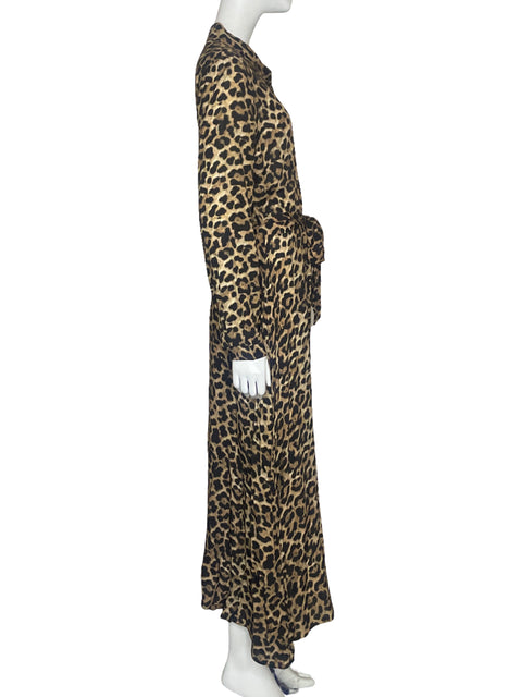 Vestido Zara Leopard Print Marròn-Talla S