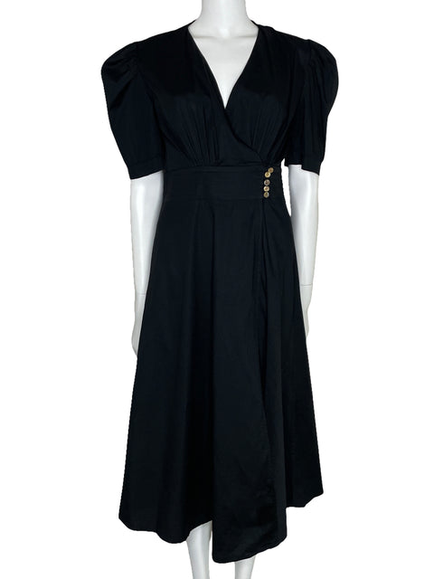 Vestido Zocca Camisero Midi Negro-Talla M