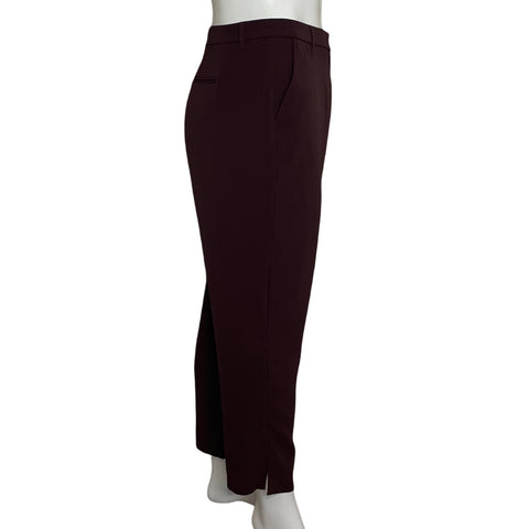 Pantalón Punto Roma Recto Rojo Vino - Talla 20
