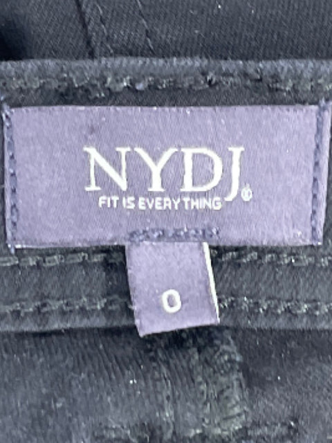 Pantalón NYDJ Bolsillo Tiro Alto Negro-Talla  0