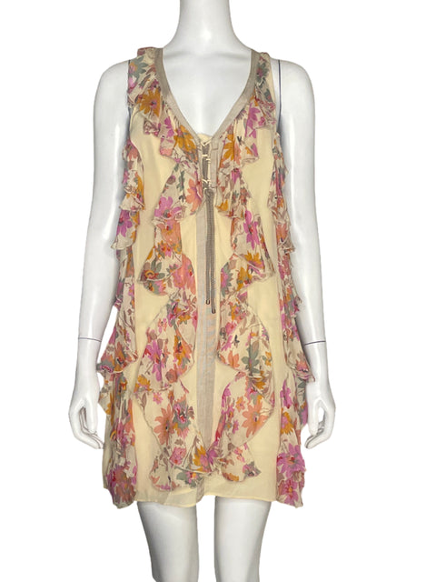 Vestido Sachin +Babi Vuelos Beige-Talla 2