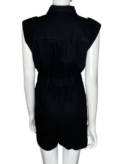 Romper Rachel Zoe Sin Mangas Bolsillos Negro-Talla 8