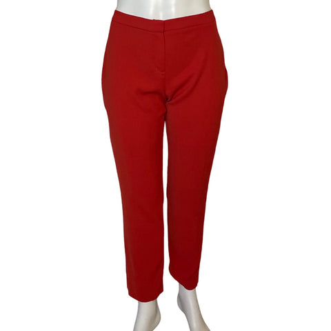Pantalón Punto Roma Recto Rojo - Talla 16
