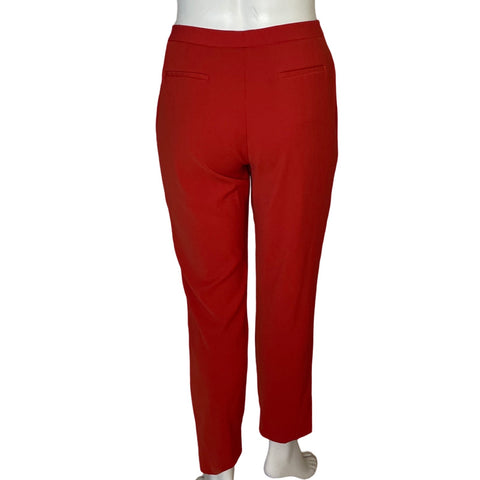 Pantalón Punto Roma Recto Rojo - Talla 16